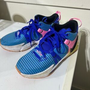 Nike Blue and Pink Kids Sneakers